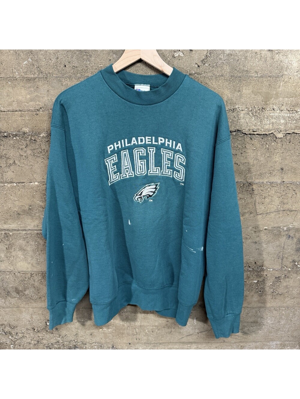 Vintage 90s Philadelphia Eagles Pro Player Crewneck Sweatshirt Sz L USA Made
